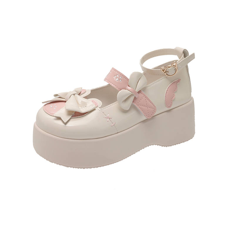 BINGO DUCK Pu Platform Mary Jane Shoes Women's