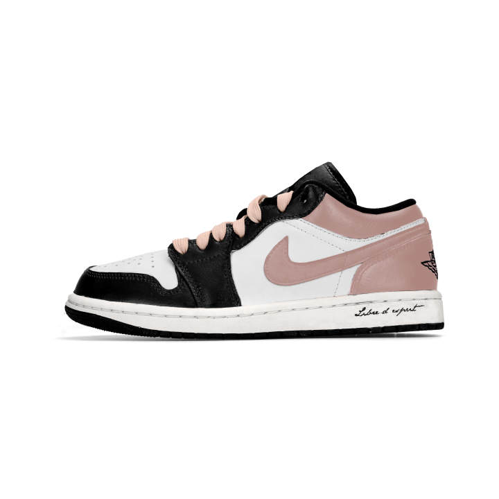 Jordan Jordan Air Jordan 1 Tea Language Mountain Cherry Slip Resistant Abrasion Resistant Low top Children's Basketball Shoes