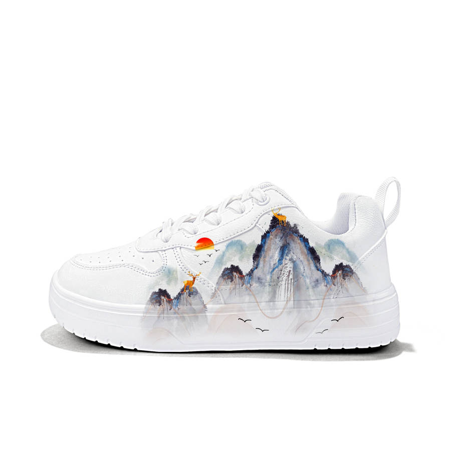 ZUOLENGCHAN Synthetic Leather Breathable And Lightweight Low top Casual Shoes Unisex White