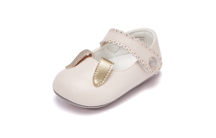 DAVE&BELLA Abrasion Resistant Slip Resistant Pre Walking Shoes & Sock Shoes Pink Bunny Infant And Toddler