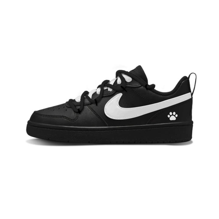 Nike Nike Court Borough Silver Claw Leather Slip Resistant Slip Resistant Low top Skateboard Shoes Silver Kids'