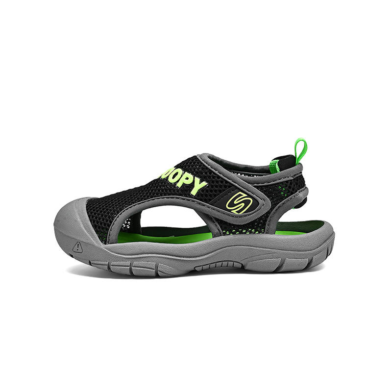 SNOOPY Slip Resistant, Abrasion Resistant, Breathable Low top Children's Sandals Black Green Kids'