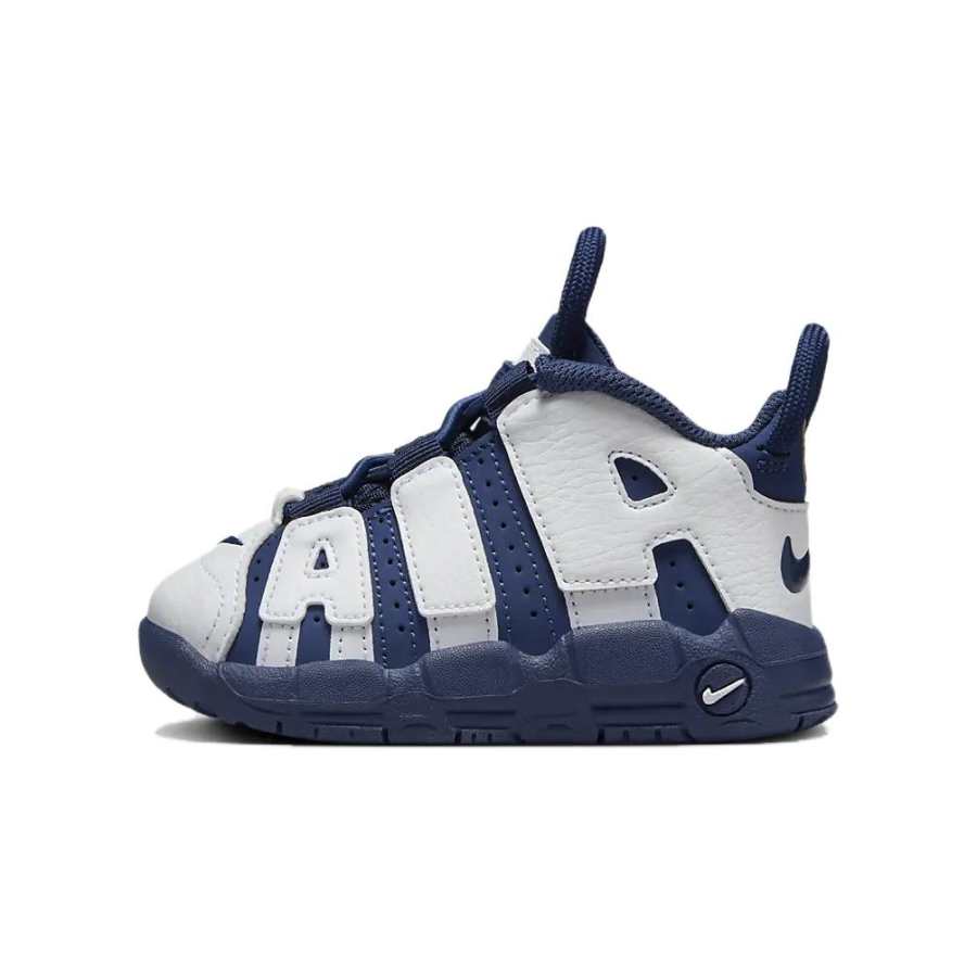 Nike Nike Air More Uptempo Comfortable And Lightweight Anti Kick And Abrasion Resistant Low top Toddler Shoes White Blue