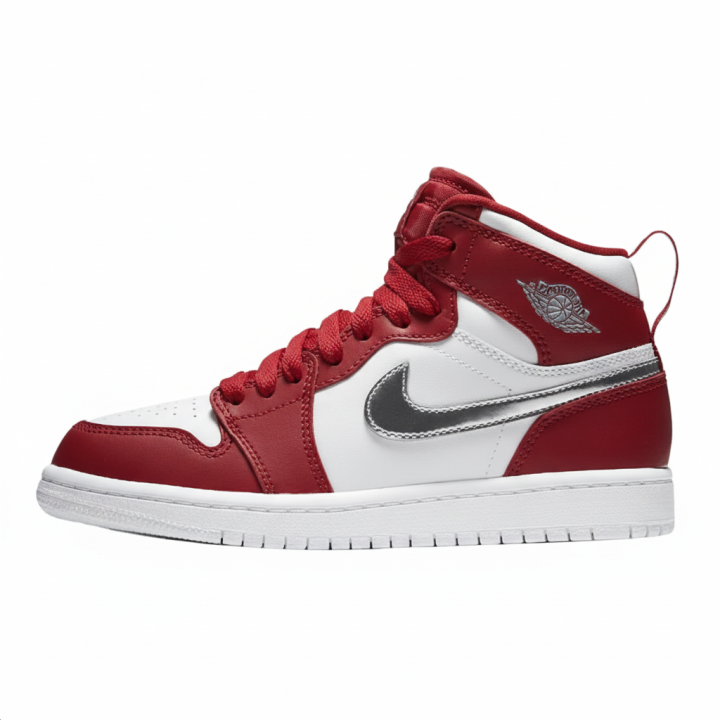 Jordan Jordan Air Jordan 1 High top Basketball Shoes White Red Kids'
