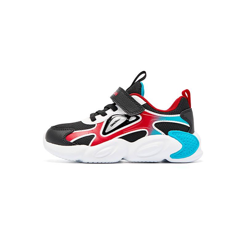 QIAODAN Kids' Running Shoes Black/Koi Red Children Aged 3 7 Years Old