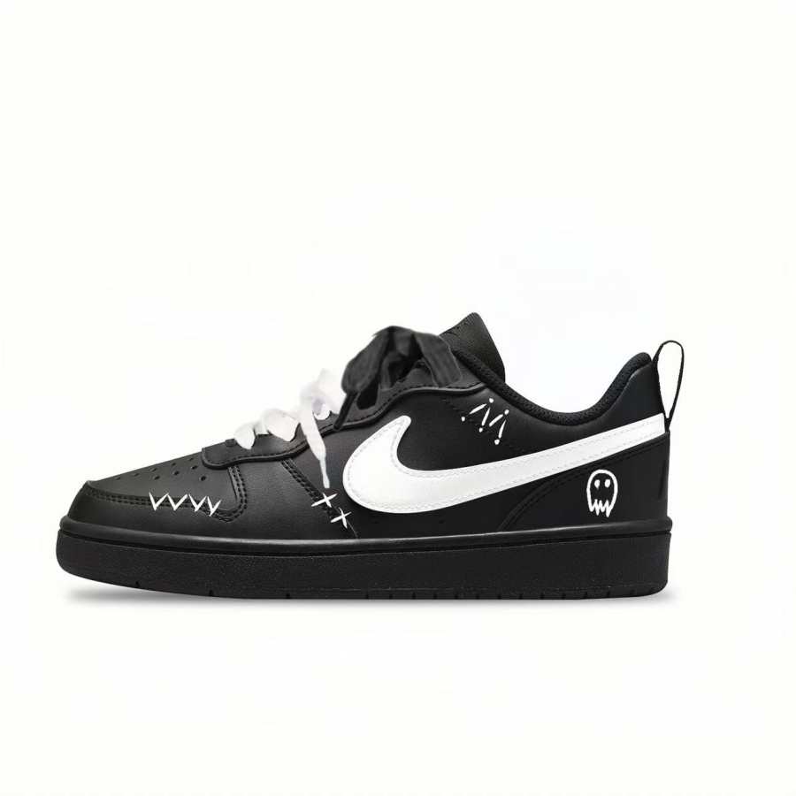 Nike Nike Court Borough Leather Slip Resistant Abrasion Resistant Low top Kids' Skateboarding Shoes Teenagers