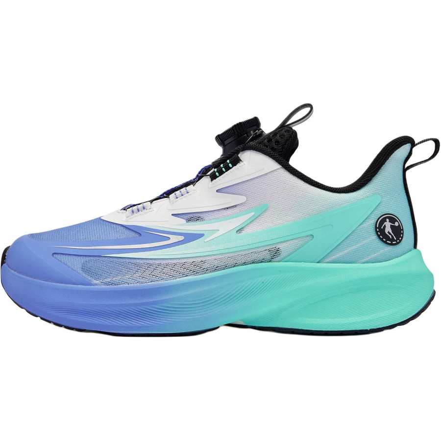QIAODAN Speed 2.0 Fabric Low top Kids' Running Shoes Blue Green