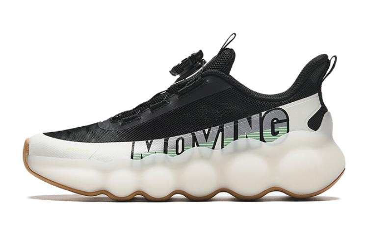 Antakids Revitalize Star Slip Resistant Abrasion Resistant Low top Casual Shoes Black White Teenagers