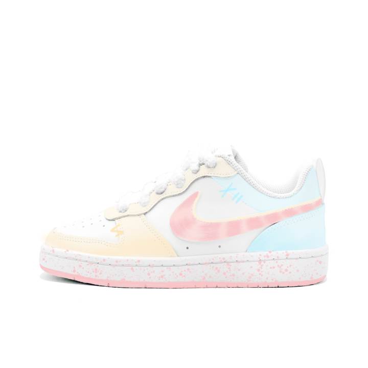 Nike Nike Court Borough Kung Fu Rabbit Butter Candy Leather Slip Resistant Cushioning Abrasion Resistant