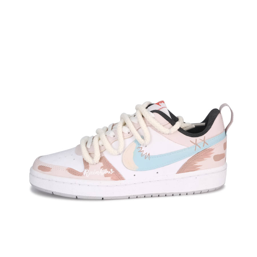 Nike Nike Court Borough Slip Resistant Abrasion Resistant Low top Kids' Skateboarding Shoes Khaki Teenagers