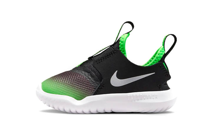 Nike Nike Flex Runner Low top Toddler Shoes Black Green Infant And Toddler