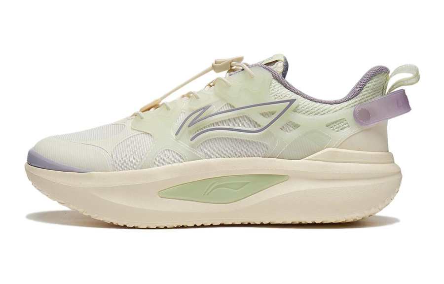Li-Ning YOUNG Li Ning YOUNG Xingji Synthetic Leather Comfortable Low top Casual Shoes Light Yellow Unisex