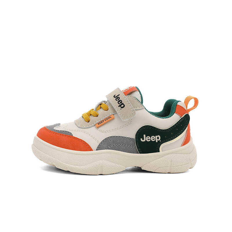 Jeep Running Collection Low top Running Shoes Sunset Orange/Ivory White Kids'