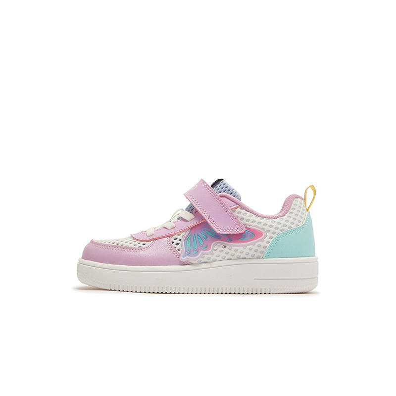 XTEP Abrasion Resistant, Breathable, Slip Resistant Low top Kids' Skateboarding Shoes Sail White Pink Purple Kids'