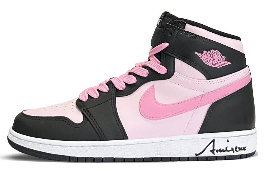 Jordan Jordan Air Jordan 1 Slip Resistant High top Children's Basketball Shoes Black Teenagers