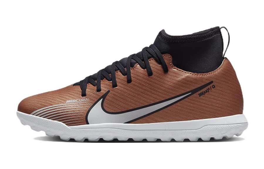 Nike Nike Jr. Mercurial Superfly 9 Club Slip Resistant Cushioning Abrasion Resistant Mid top Kids' Soccer Shoes