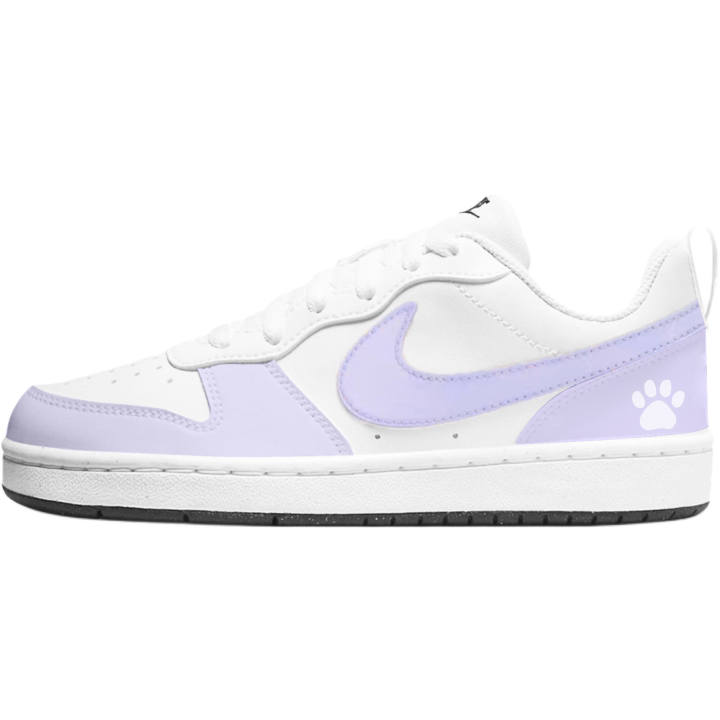 Nike Nike Court Borough Purple Charm Print Synthetic Leather Abrasion Resistant Abrasion Resistant Low top
