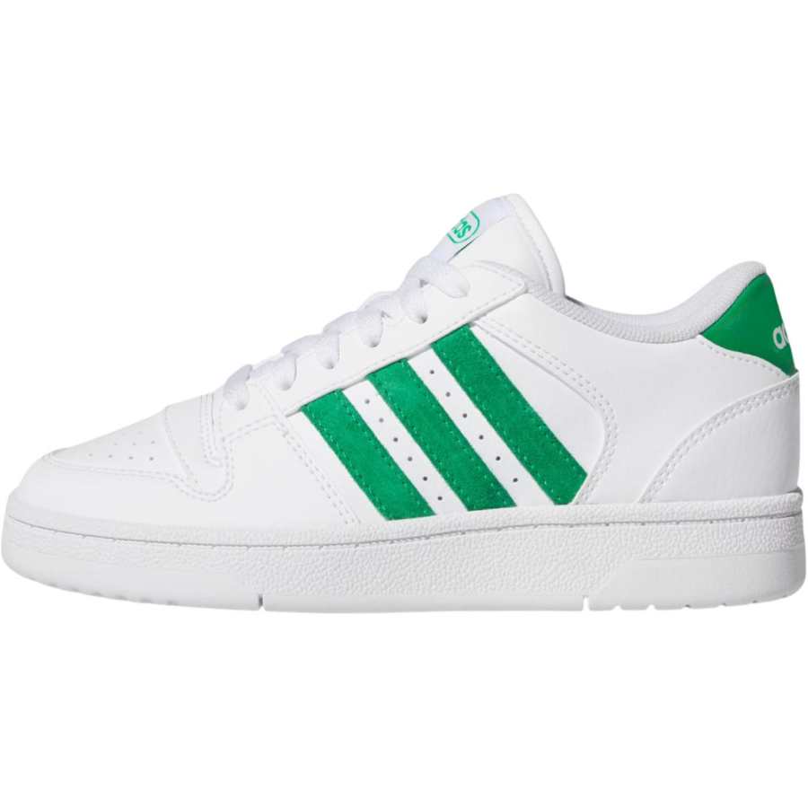 Adidas Adidas BREAK START Slip Resistant Abrasion Resistant Low top Kids' Skateboarding Shoes Cloud White/Green Teenagers