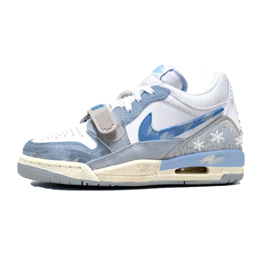 Jordan Jordan Legacy 312 Slip Resistant Abrasion Resistant Low top Children's Basketball Shoes Sky Blue Unisex