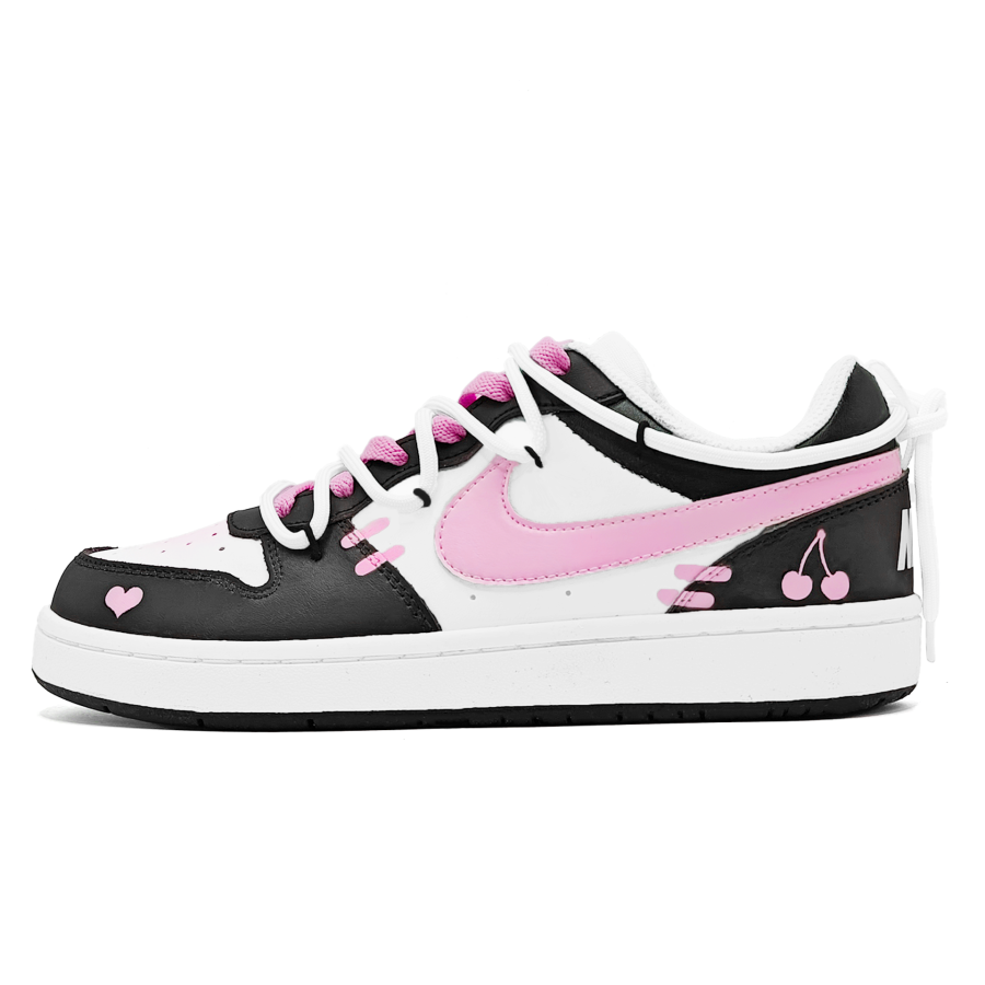 Nike Nike Court Borough LOW RECRAFT Slip Resistant Lightweight Cushioning Low top Kids' Skateboarding Shoes Pink Teenagers