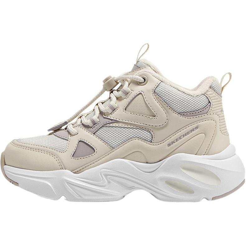 Skechers Kids SKECHERS GIRLS Synthetic Leather, Textile Slip Resistant Anti Kick Abrasion Resistant Thermal Mid top