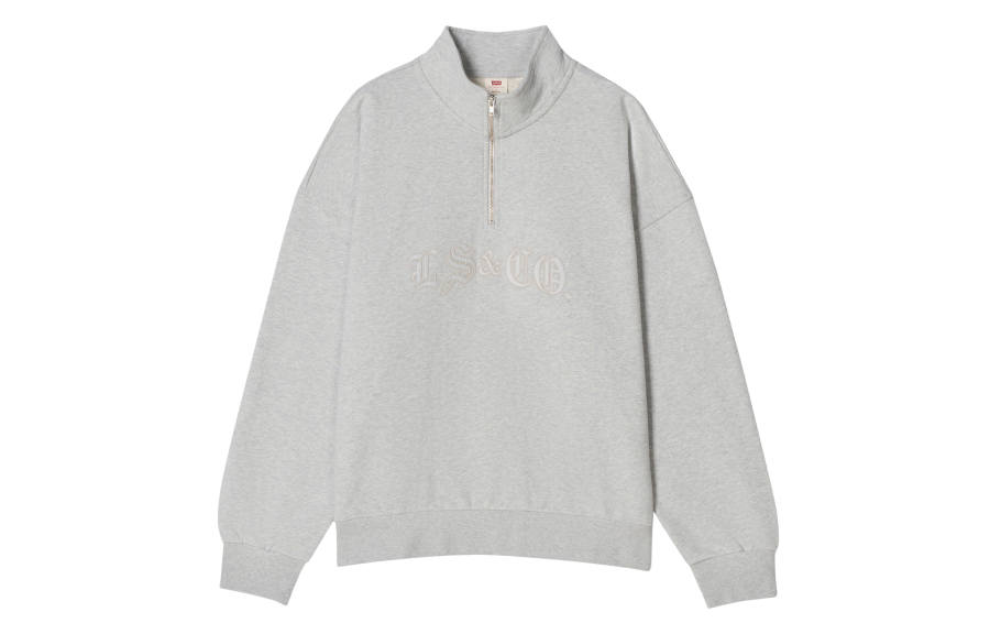 Levis Levis Sweatshirts Unisex Gray Stand Collar Moderate