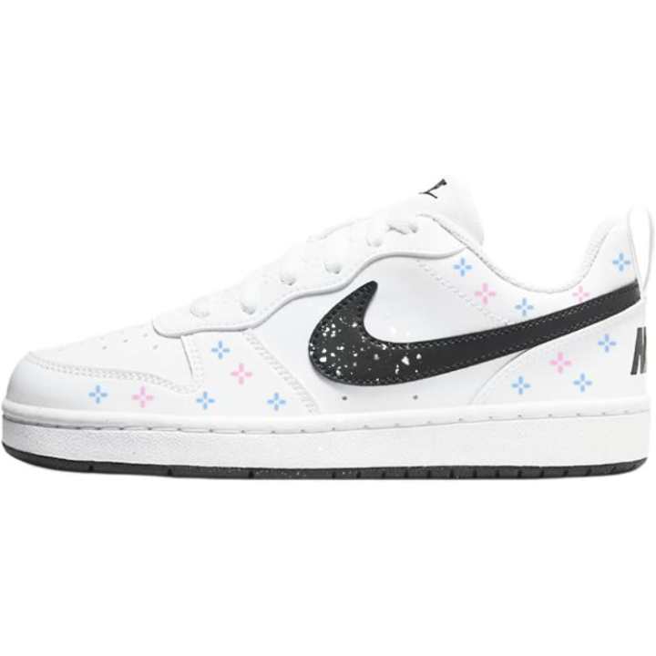 Nike Nike Court Borough Blue Pink Star Universe Synthetic Leather Abrasion Resistant Low top Kids' Skateboarding Shoes