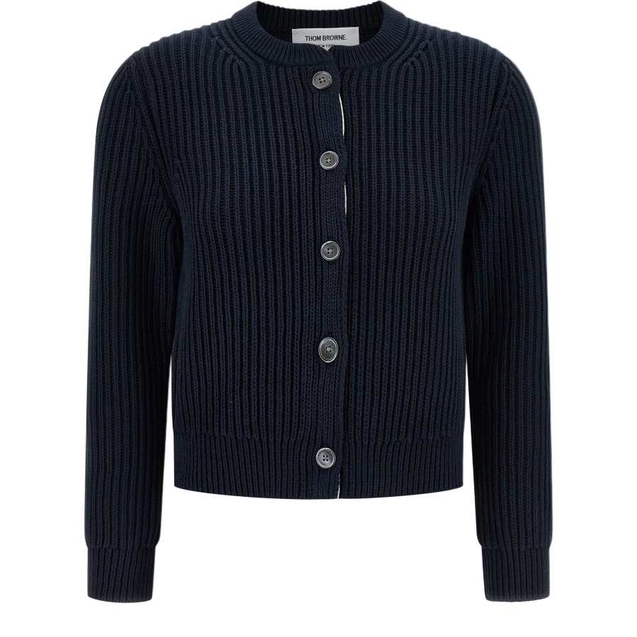 THOM BROWNE Thom Browne Knitted Cropped Cardigan