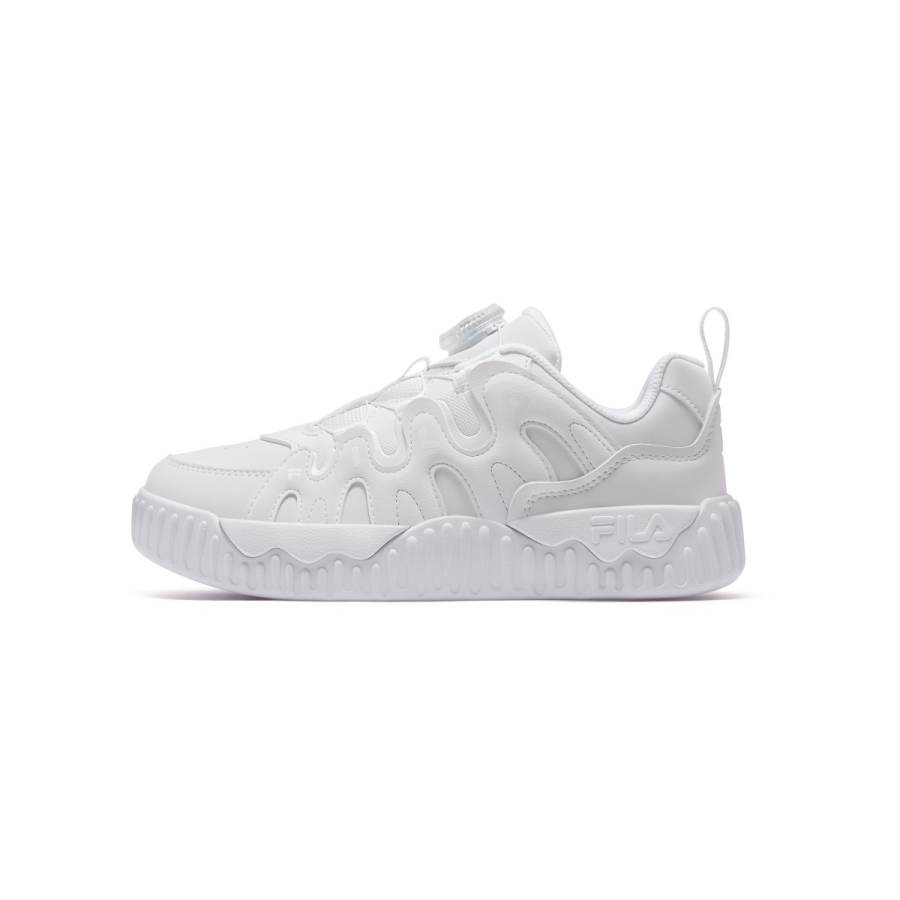 FILA KIDS Heritage FHT Lightweight Cushioning Low top Kids Lifestyle Shoes White Teenagers