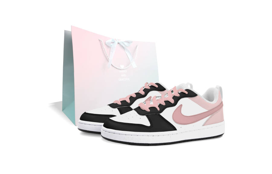 Nike Nike Court Borough Zero Gravity, Heartfelt Berry Affairs, Special Shopping Bag Low top Kids' Skateboarding Shoes Pink