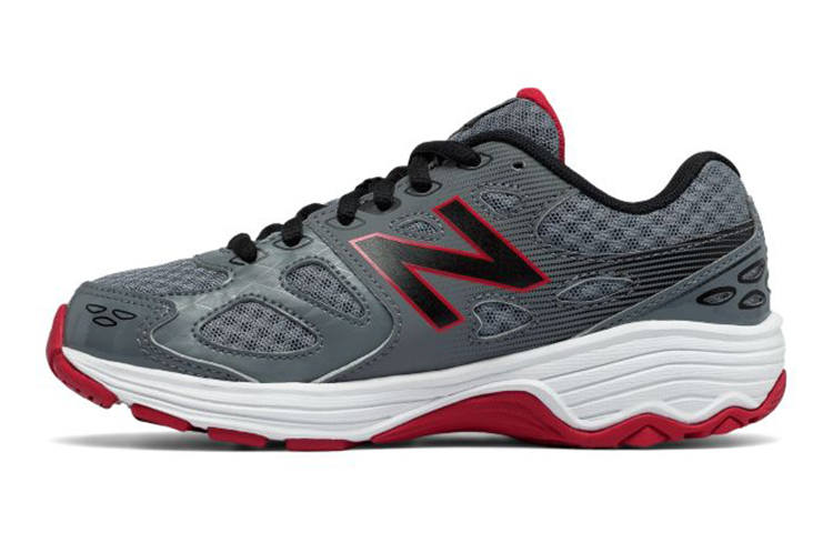 New Balance New Balance Comfortable Cushioning Abrasion Resistant Breathable Low top Kids Lifestyle Shoes Gray Red Kids'