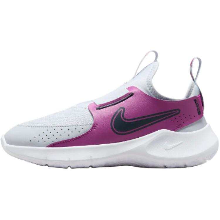 Nike Nike Flex Runner 3 Slip Resistant Abrasion Resistant Low top Kids' Running Shoes White Purple Teenagers