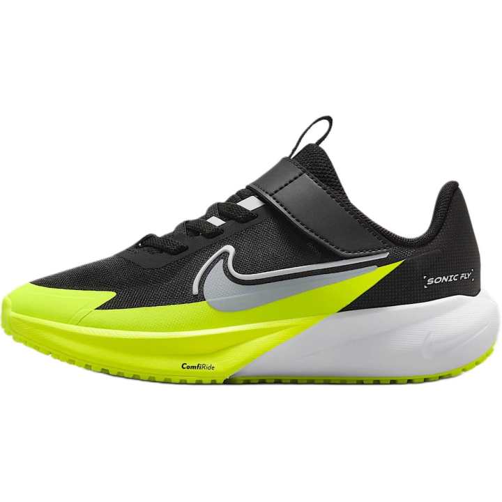 Nike Nike SONIC FLY Abrasion Resistant Low top Running Shoes Black Green Kids'