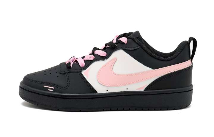 Nike Nike Court Borough Tea Language Mountain Sakura SAML Synthetic Leather Slip Resistant Low top Kids' Skateboarding Shoes