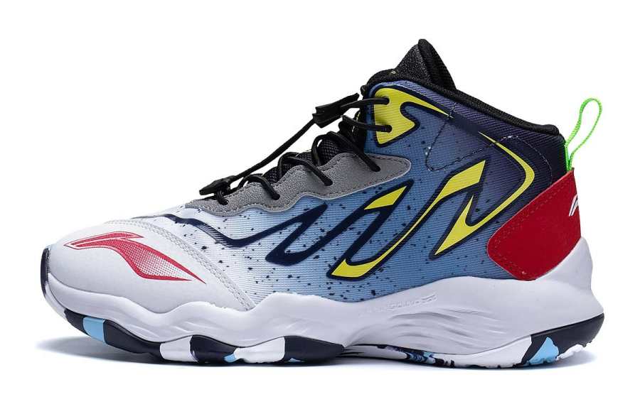 Li-Ning YOUNG Li Ning YOUNG Praying Mantis Fist 1.5 Slip Resistant, Abrasion Resistant, Rebound Mid top Basketball Shoes Blue Black