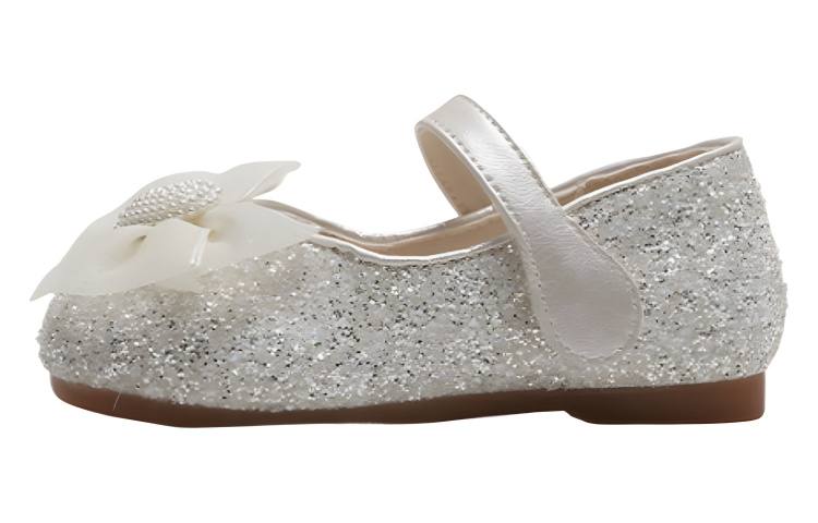 MAIBUXIONG Sequined Leather Breathable And Slip Resistant Breathable And Slip Resistant Low top Toddler Shoes