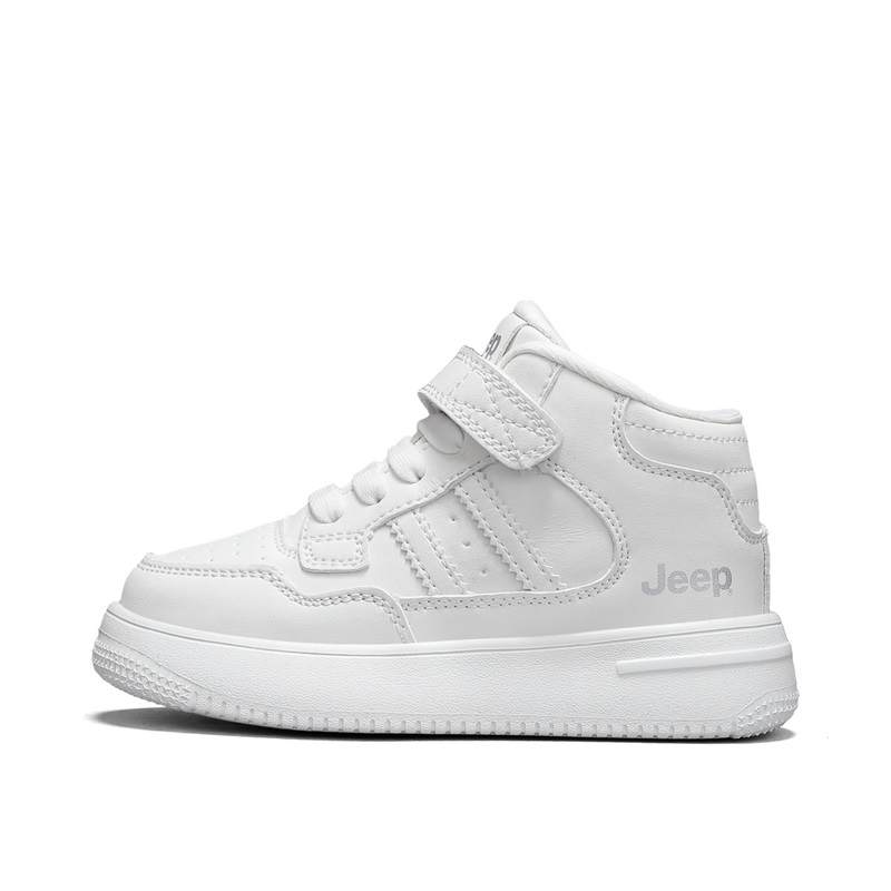 Jeep Synthetic Leather Abrasion Resistant Lightweight Cushioning Mid top Kids' Skateboarding Shoes Teenagers