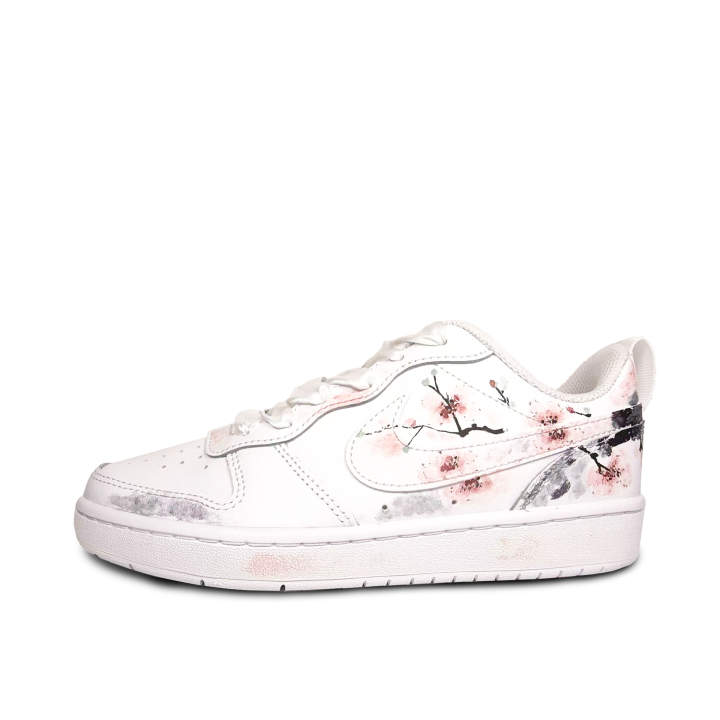 Nike Nike Court Borough Ink Plum Elegance Leather Slip Resistant Cushioning Abrasion Resistant Low top