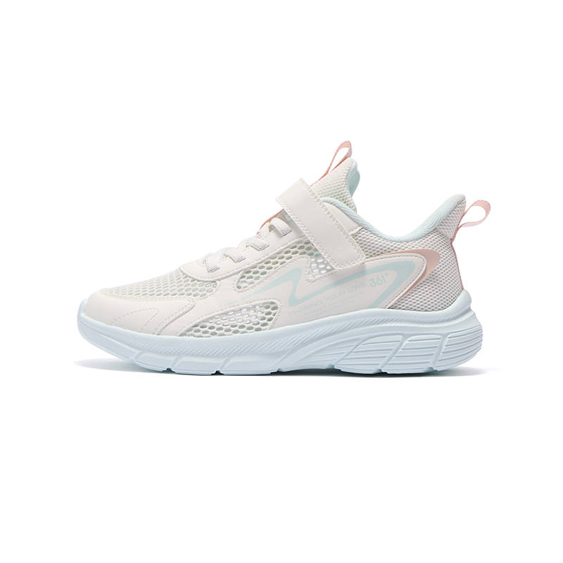 361°KIDS Synthetic Leather, Textile Low top Running Shoes White Pink Green Teenagers