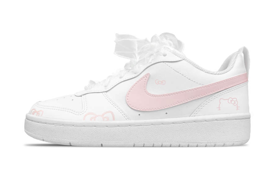 Nike Nike Court Borough Leather Slip Resistant Cushioning Abrasion Resistant Low top Kids' Skateboarding Shoes White