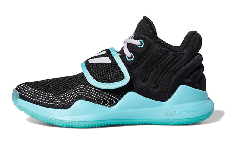 Adidas Adidas Deep Threat J Abrasion Resistant Slip Resistant Low top Performance Basketball Shoes Black Teenagers