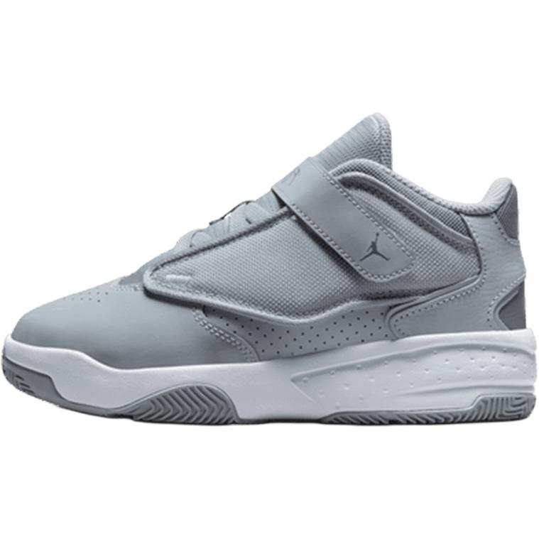 Jordan Jordan Max Aura 4 Slip Resistant Abrasion Resistant Mid top Children's Basketball Shoes Gray White