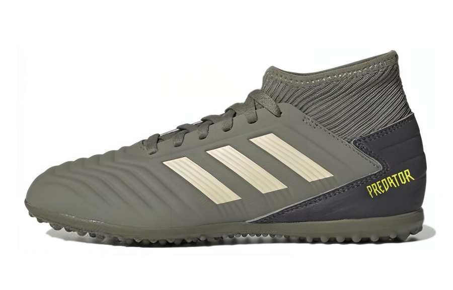 Adidas Adidas Predator 19.3 Slip Resistant Abrasion Resistant Mid top Kids' Soccer Shoes Gray Teenagers