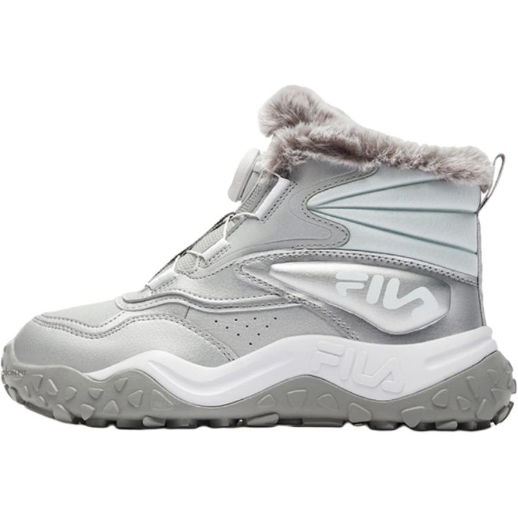 FILA KIDS Comfortable Slip Resistant Thermal High top Kids Lifestyle Shoes Silverware Gray Microchip Gray Kids'
