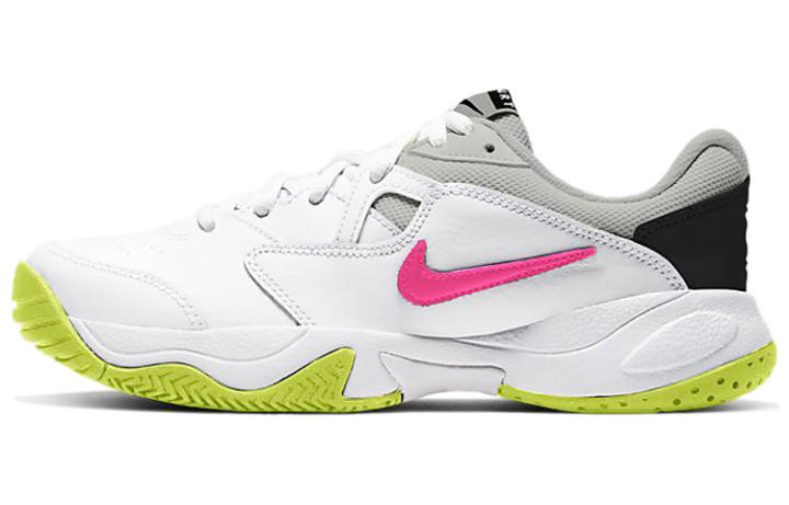 Nike Nike Court Lite 2 Slip Resistant Cushioning Slip Resistant Cushioning Kids' Training Shoes White Gray Pink Kids'