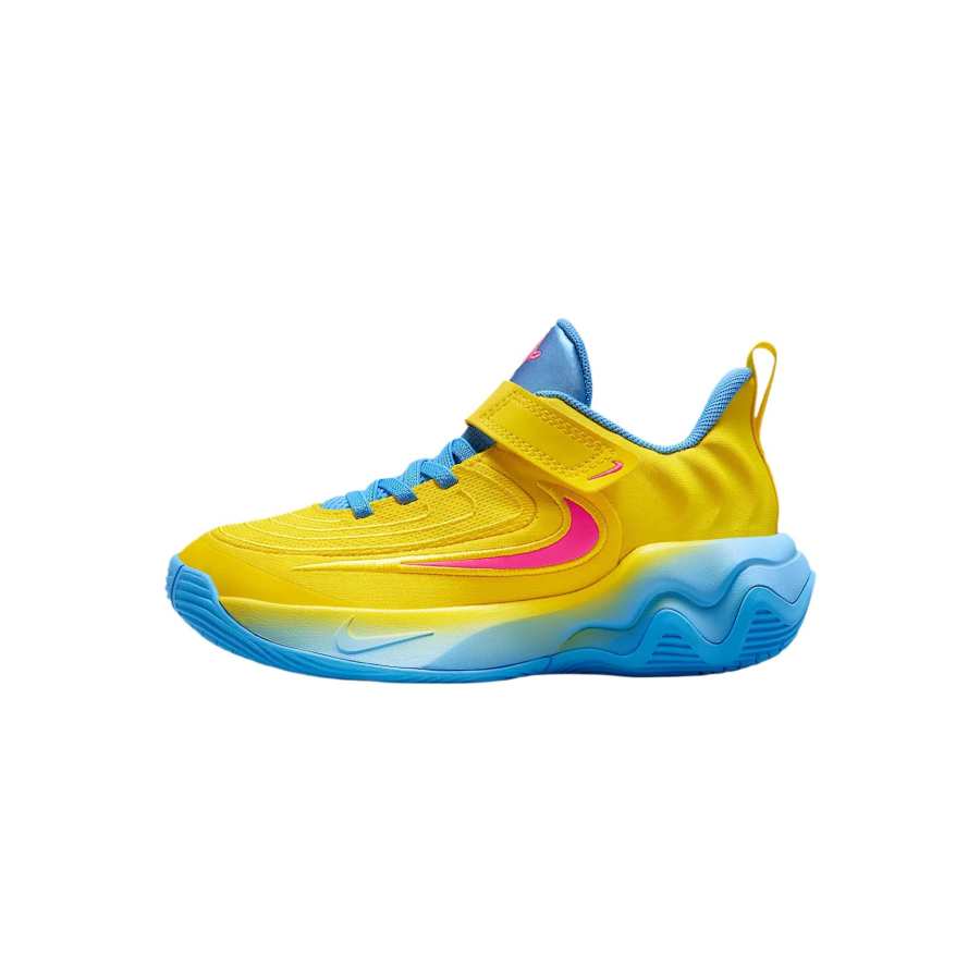 Nike Nike Giannis Immortality 4 Low top Children's Basketball Shoes Glowing Yellow/University Blue/Transparent Pink