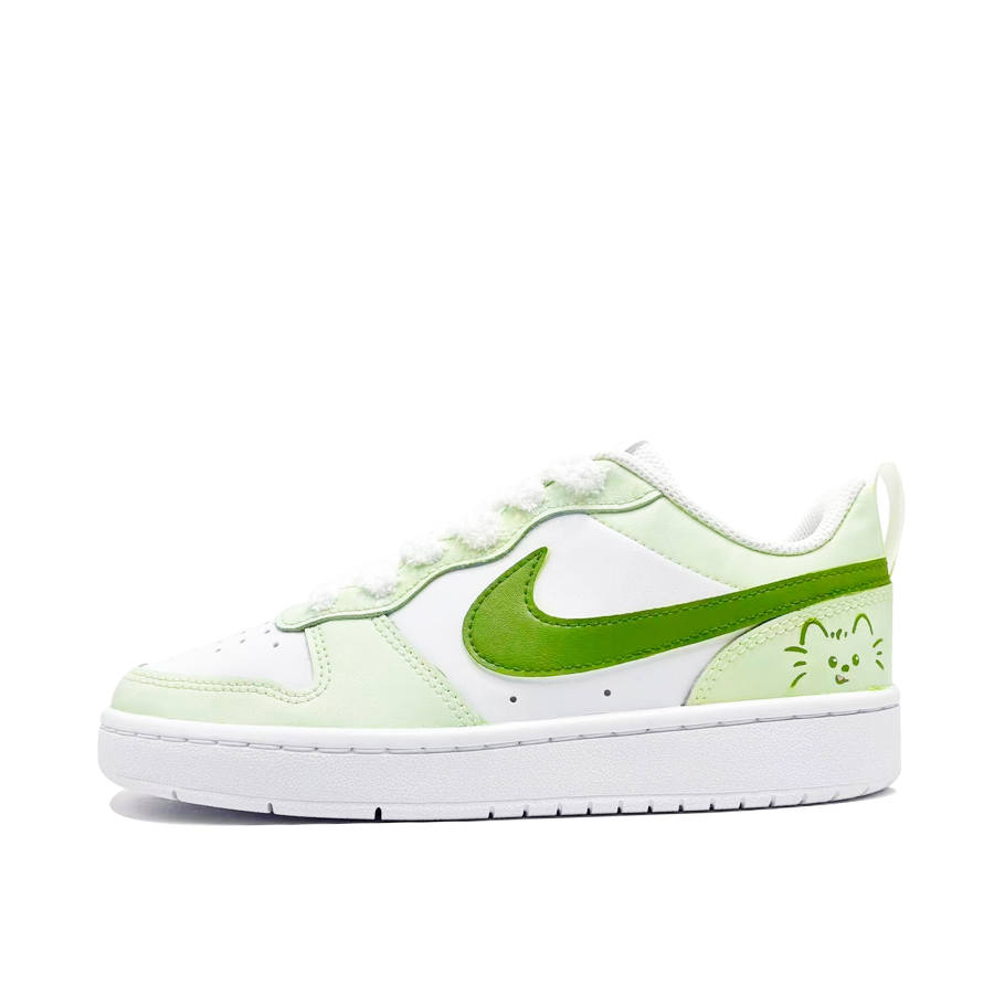 Nike Nike Court Borough Forest Meowth Leather Slip Resistant Cushioning Abrasion Resistant Low top Kids' Skateboarding Shoes