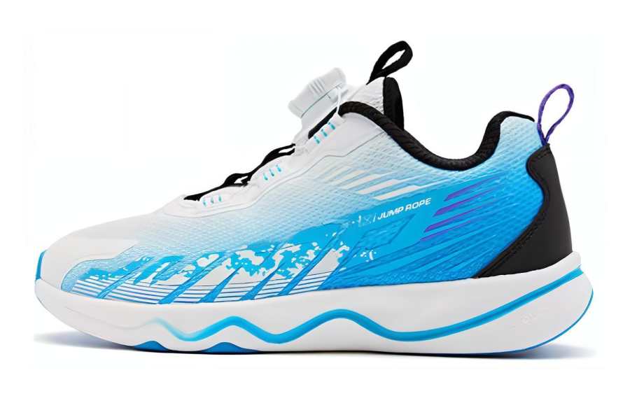 QIAODAN Low top Running Shoes White Blue Teenagers