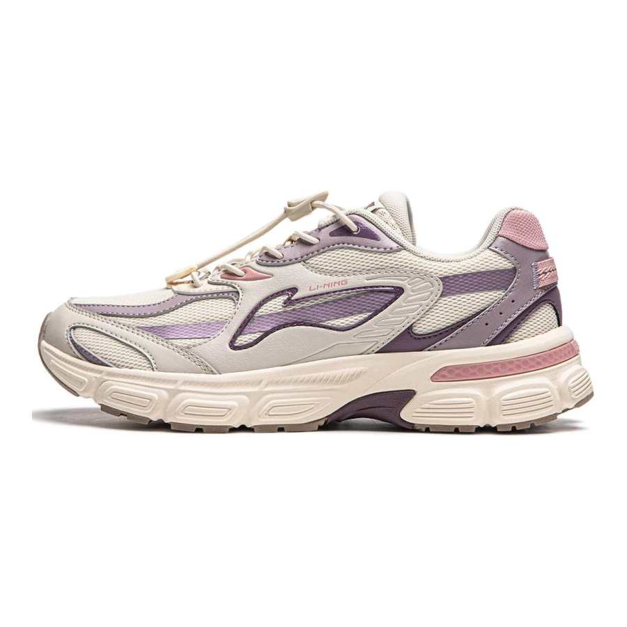 Li-Ning YOUNG Li Ning YOUNG Low top Casual Shoes Beige Purple Unisex