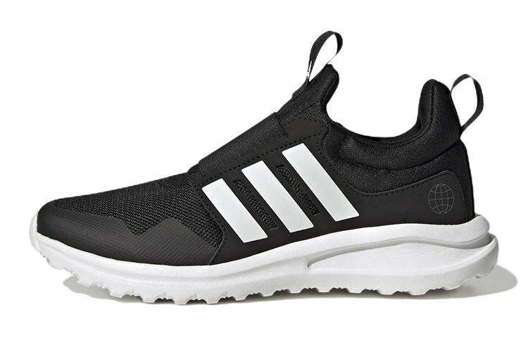 Adidas Adidas Activeride 2.0 Sport Running Slip on J Abrasion Resistant Breathable Low top Running Shoes Black White Teenagers